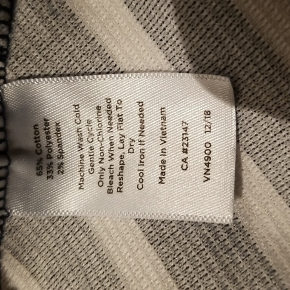 Talbots Plus sleeveless dress back zipper sz X EUC Navy/white chevron pattern - Picture 6 of 8